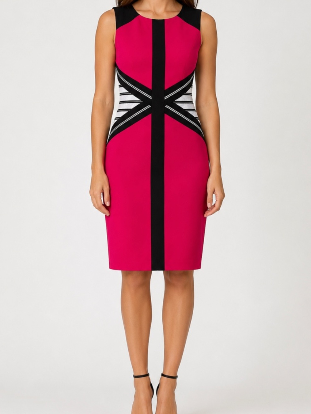 Colorblock Sheath Dress – Size 4